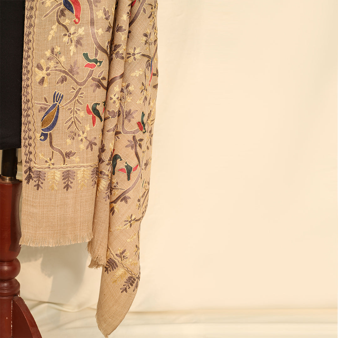 Nanni Avian Haven Embroidered Shawl