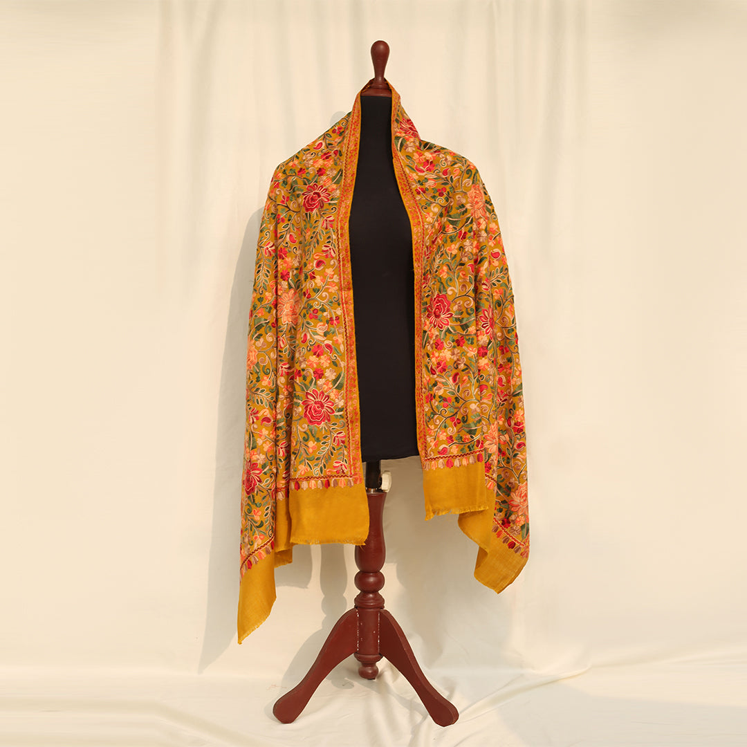 Fari Vibrant Aari Embroidery Shawl