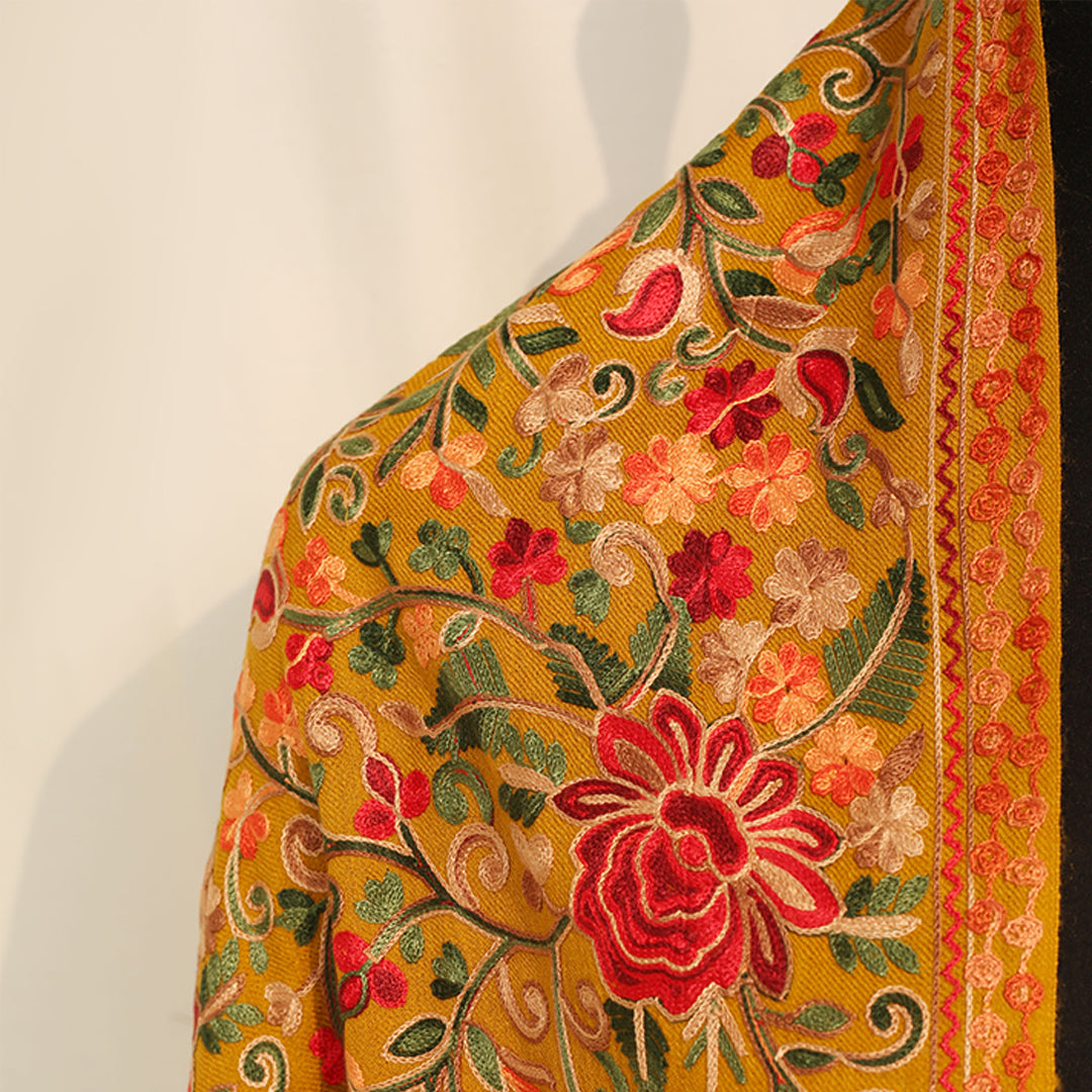 Fari Vibrant Aari Embroidery Shawl