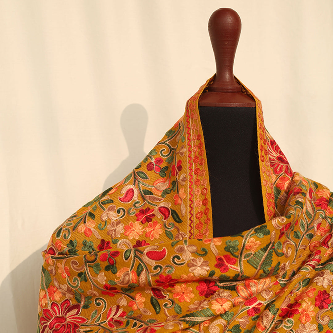 Fari Vibrant Aari Embroidery Shawl