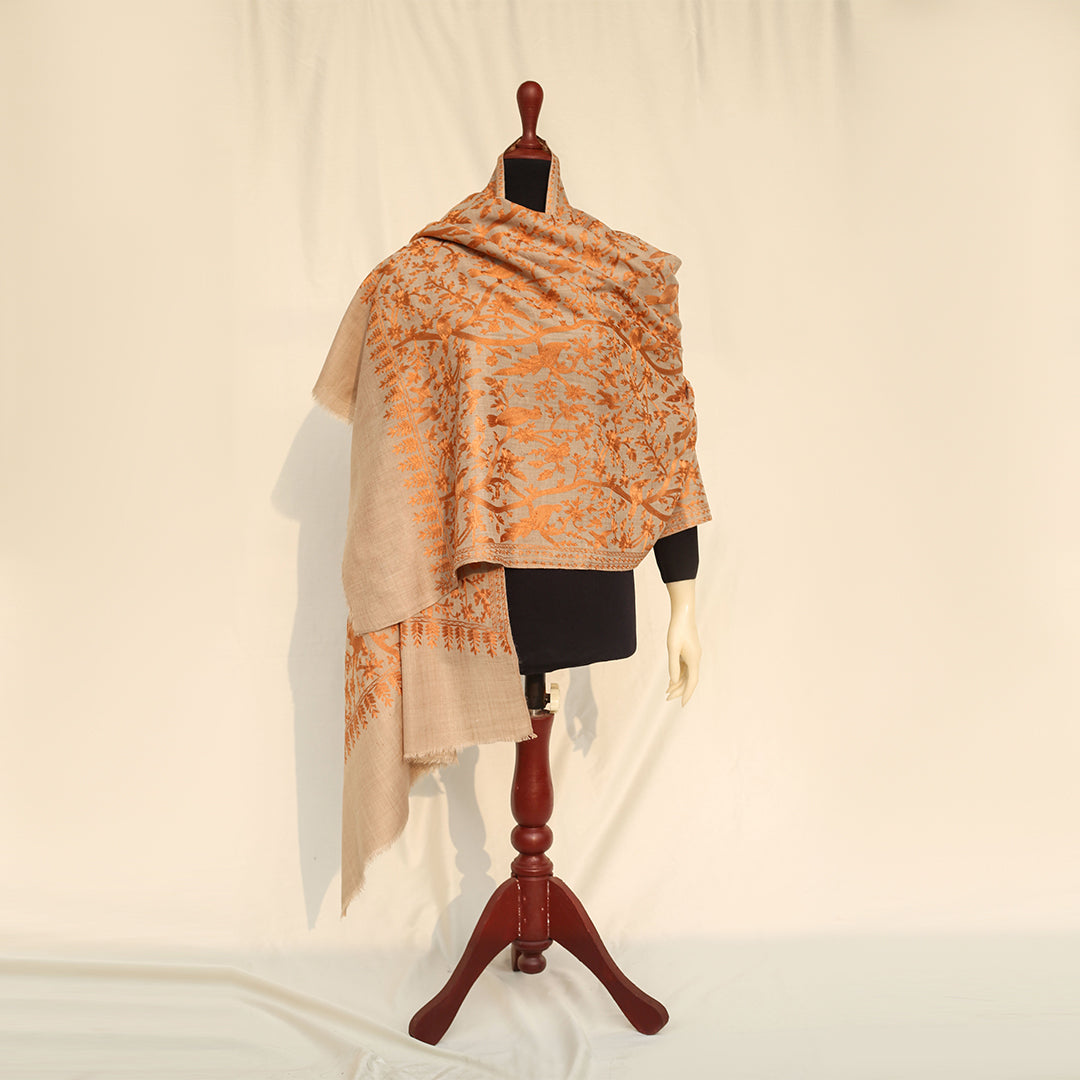 Nanni Avian Haven Embroidered Shawl