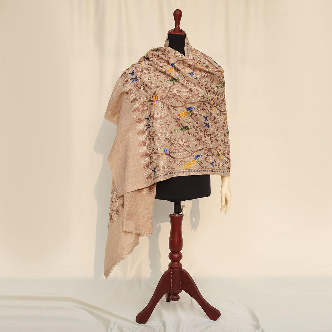 Nanni Avian Haven Embroidered Shawl