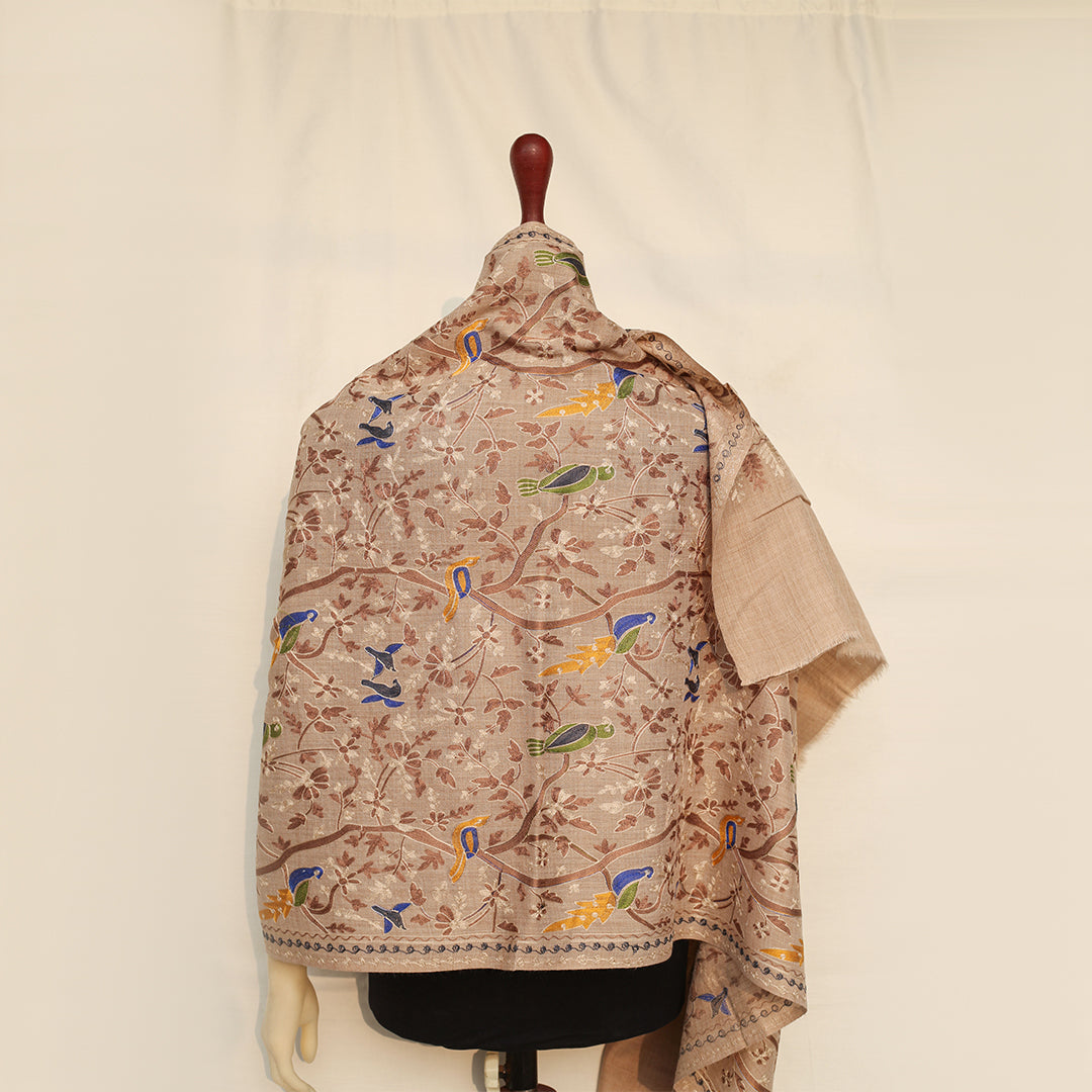 Nanni Avian Haven Embroidered Shawl