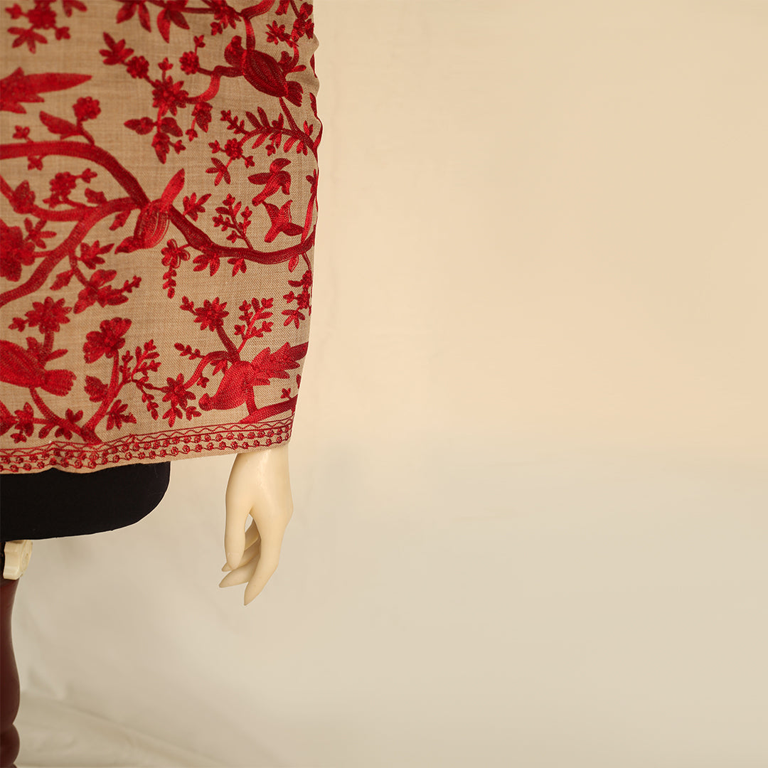 Nanni Avian Haven Embroidered Shawl