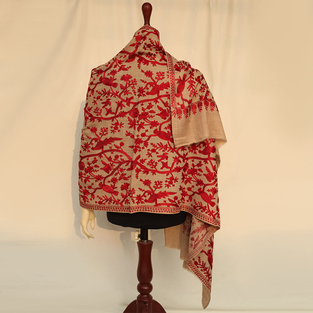 Nanni Avian Haven Embroidered Shawl