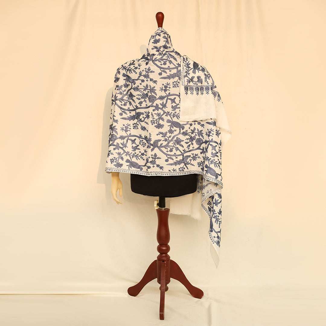 Nanni Avian Haven Embroidered Shawl