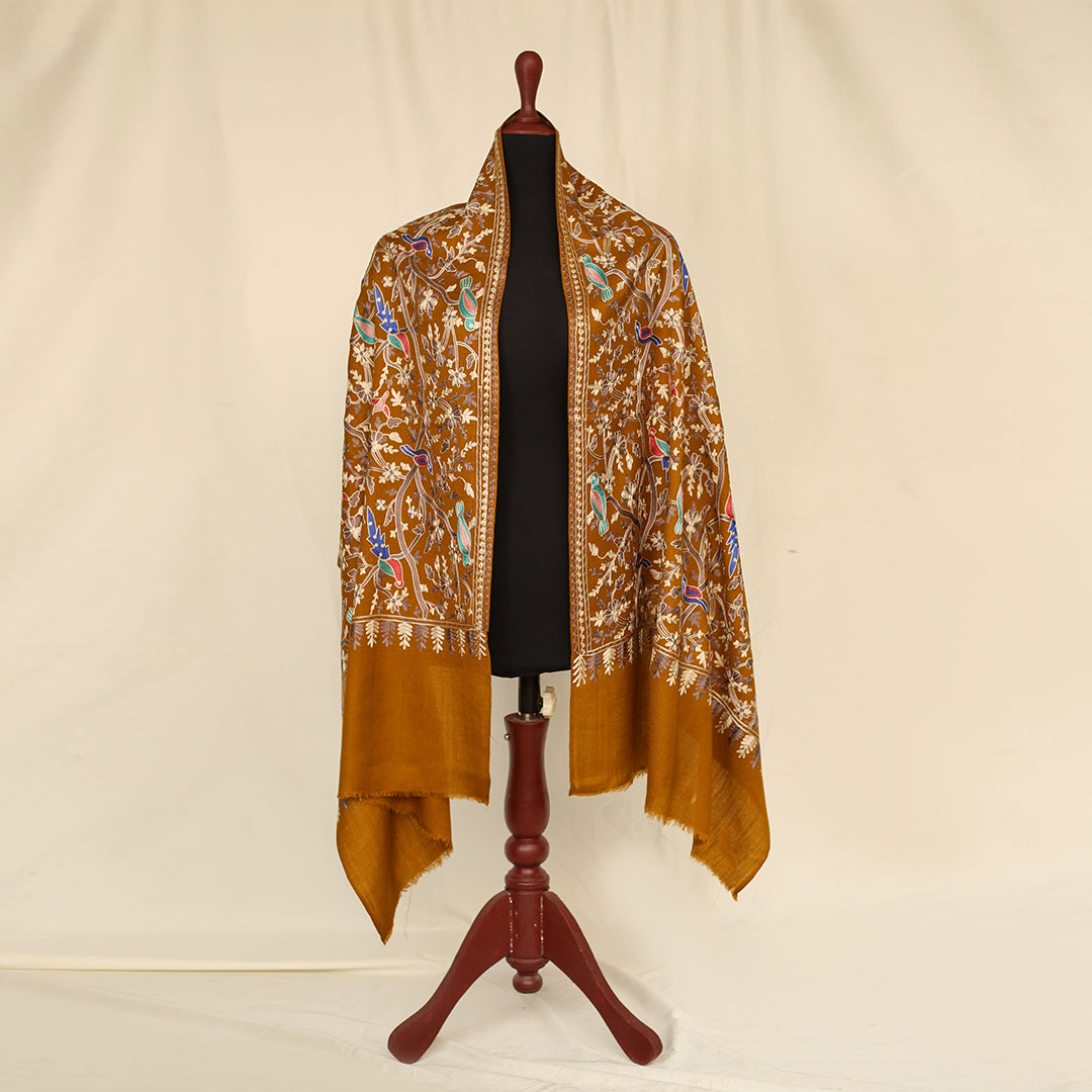 Nanni Avian Haven Embroidered Shawl