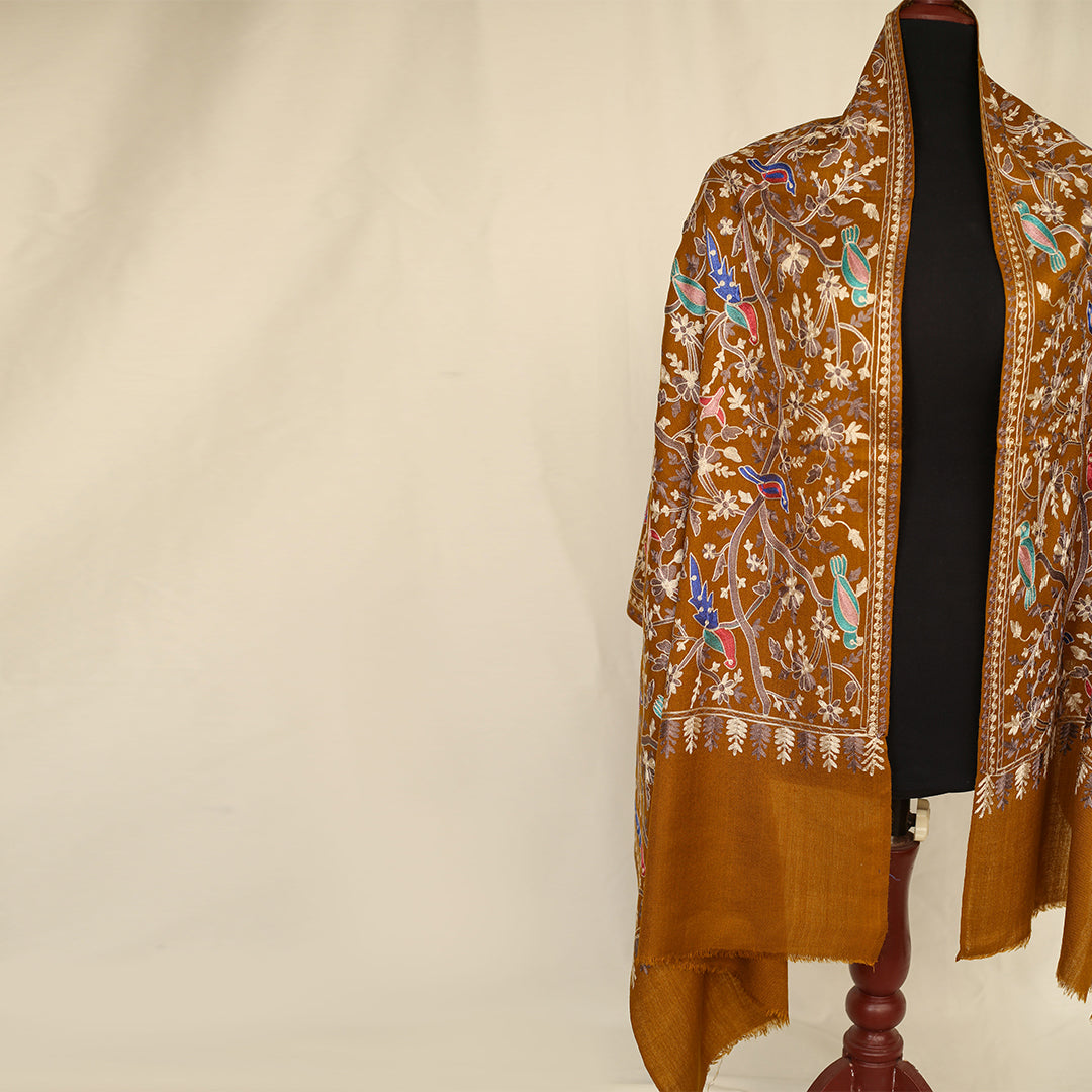 Nanni Avian Haven Embroidered Shawl