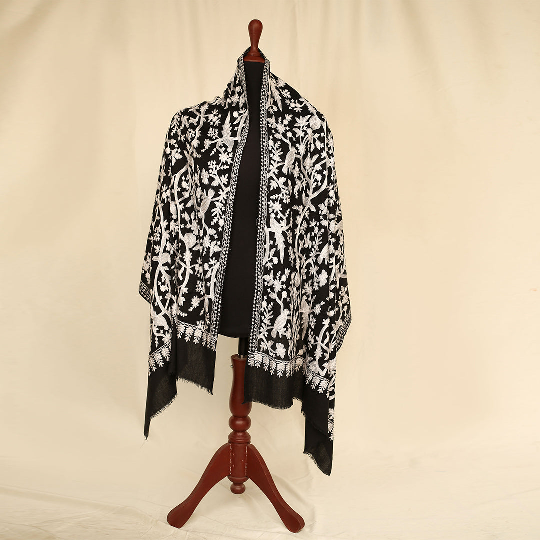 Nanni Avian Haven Embroidered Shawl