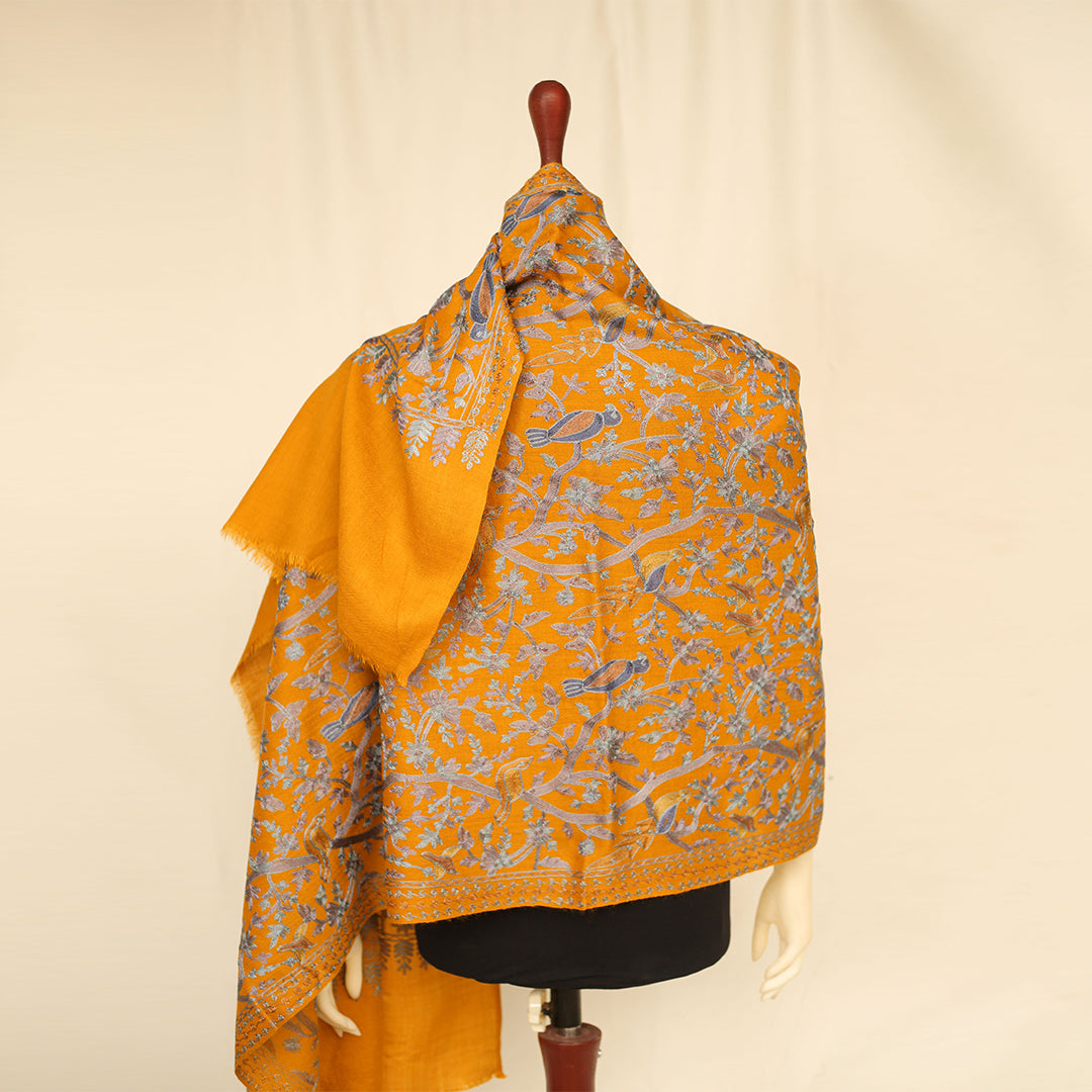 Nanni Avian Haven Embroidered Shawl