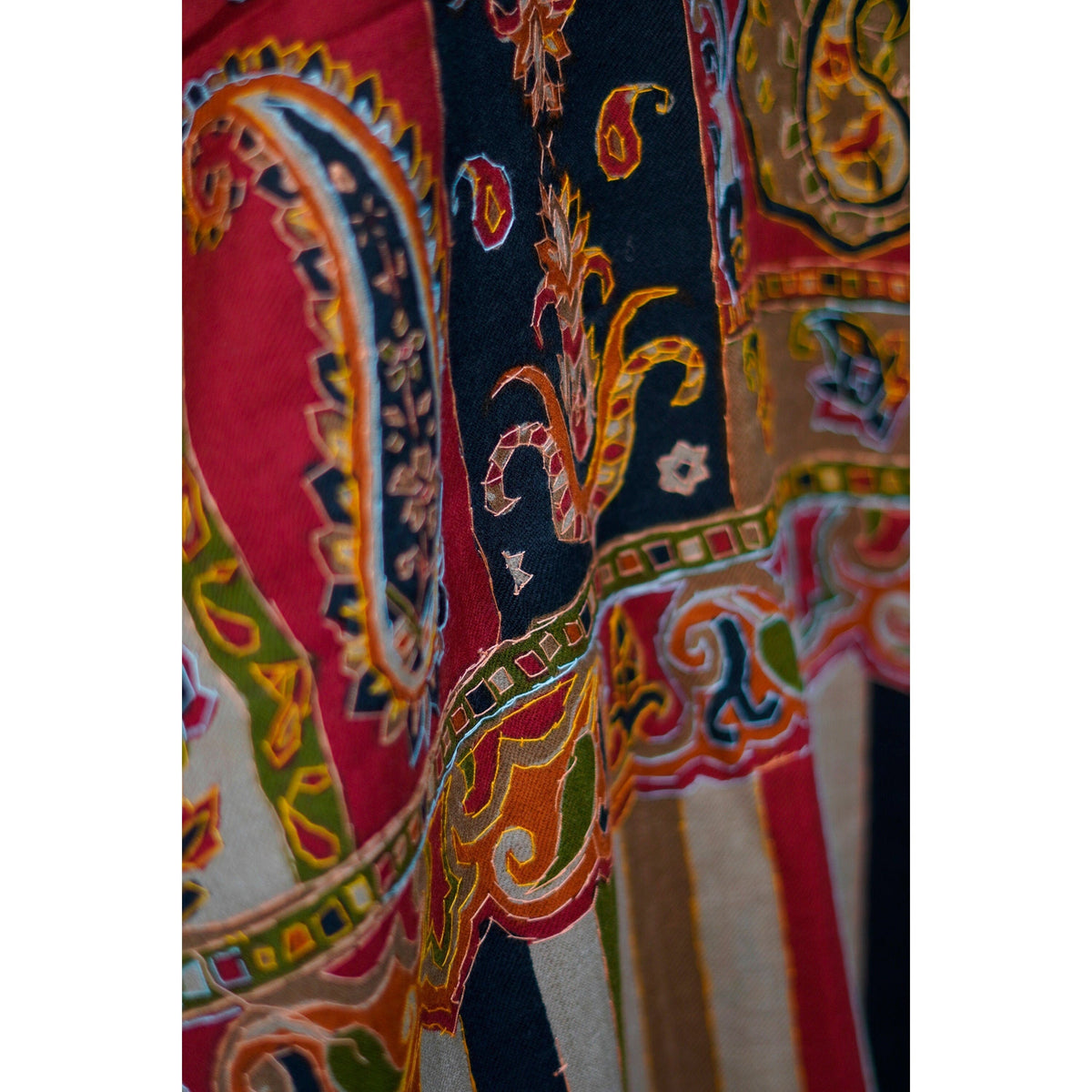 Hand Painted fine wool shawls with embroidered details; High quality and highly detailed pashmina(cashmere) wool shawls