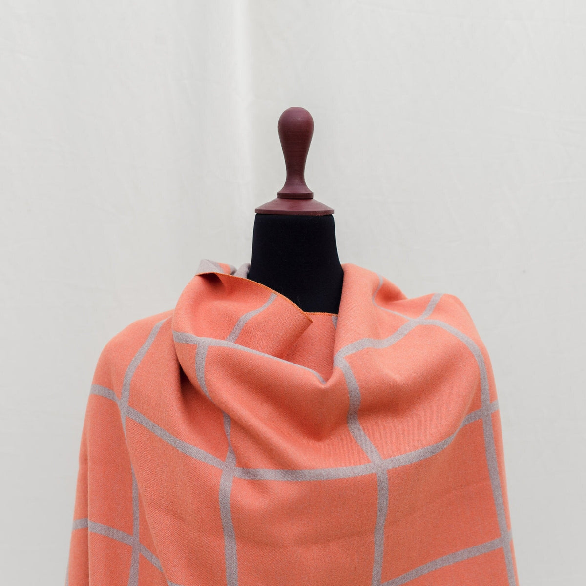 Orange kashmiri Shawl Nordic Vibe All Season Scarf Double Sided Orange grey pashmina scarf Unisex Shawl for Eid Dress or Bridal Wedding Gift