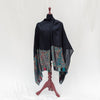 Black Pashmina Pure Wool shawl Kani Work Handwoven Self Scarf made in Kashmir Lush Soft Black kashmiri Oversized Wrap for Mothers Day Gift