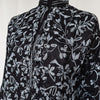 Raw Silk Coat - Black with Aari Embroidery
